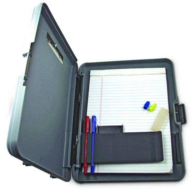 Saunders WorkMate 00470 Plastic Storage Clipboard – Gray, 1/2 In, Charcoal
