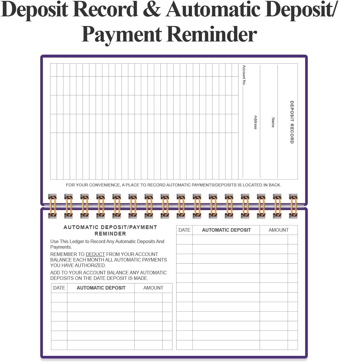 Check Registers for Personal Checkbook – A6 Blank Ledger Transaction Registers