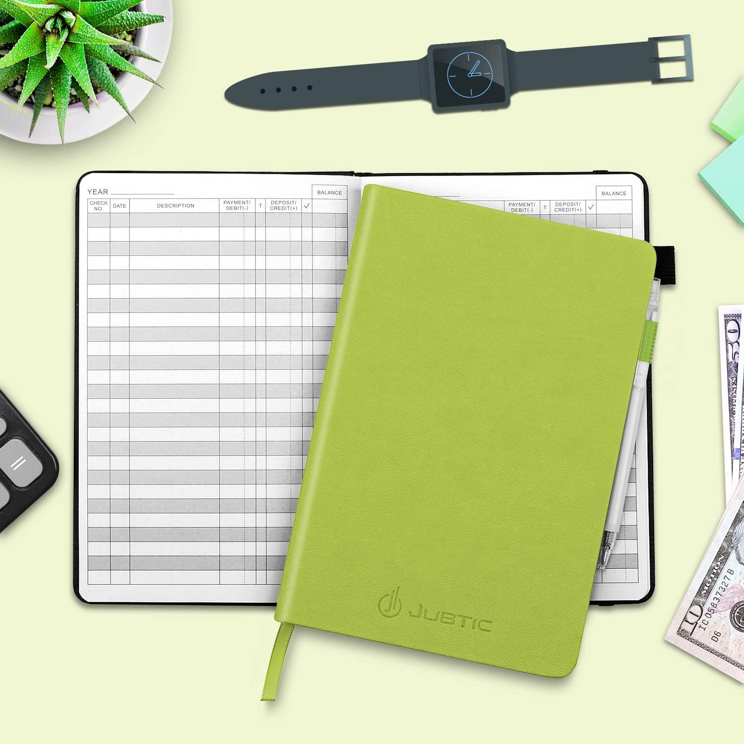A5 Check Registers for Personal Checkbook, Ledger Transaction Registers Log Book