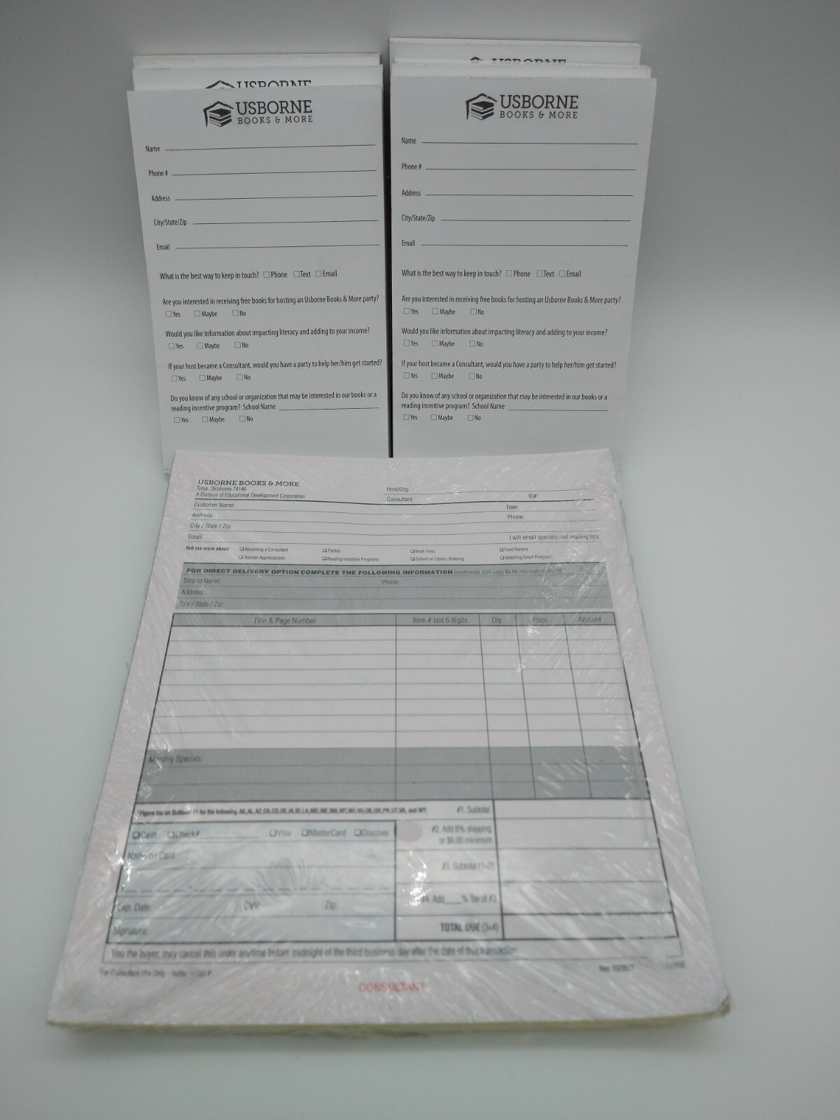 Usborne Supplies – UBAM Carbon Paper Order Forms & Customer Information Slips
