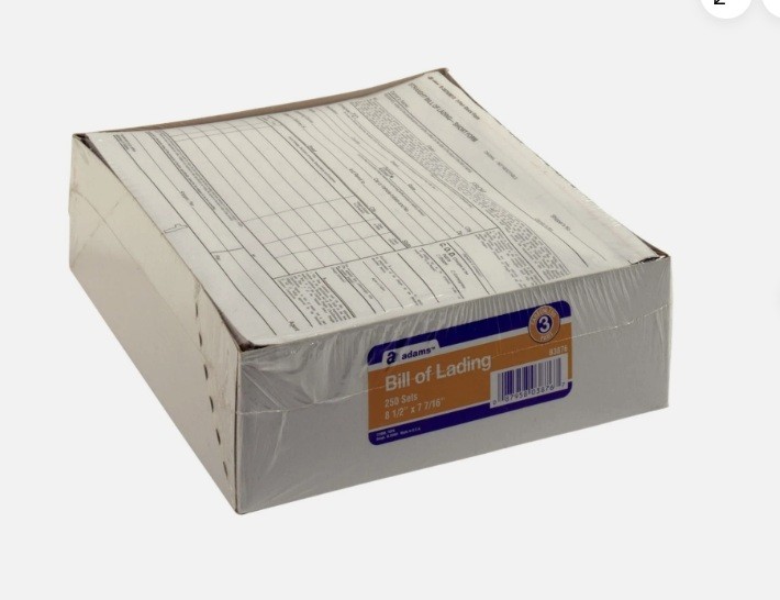 Adams Bill of Lading Short Form, 8-1/2 x 7-7/16 Inches, White, 3-Part, 250-Count