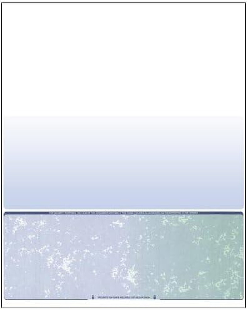 2500 Blank Check on Bottom Stock Paper Compatible with Quickbooks and Versa Chec