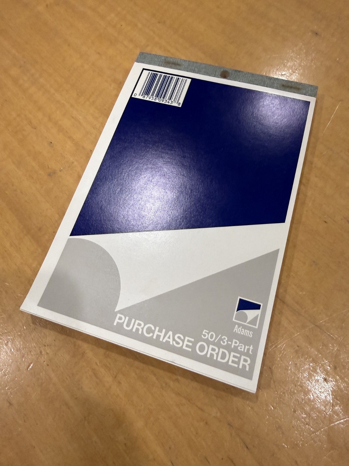 3-Part Purchase Order Book, 5 5/8″ x 8″ – Carbon in Back, QTY 50