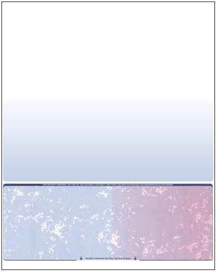 500 Blank Check Stock – Check on Bottom – Blue/Red Prismatic