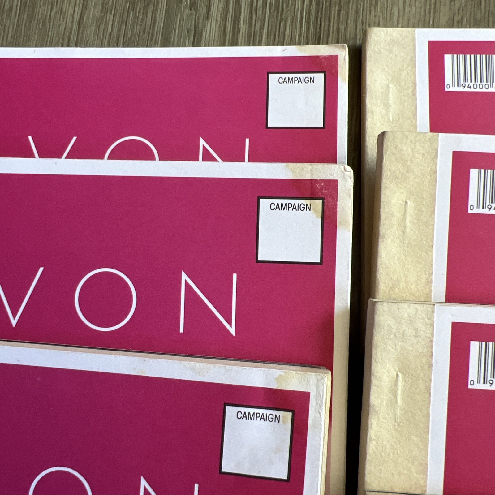 Unused AVON Order Receipt Books, Lot of 14, (3) Carbons, Discontinued, Stained