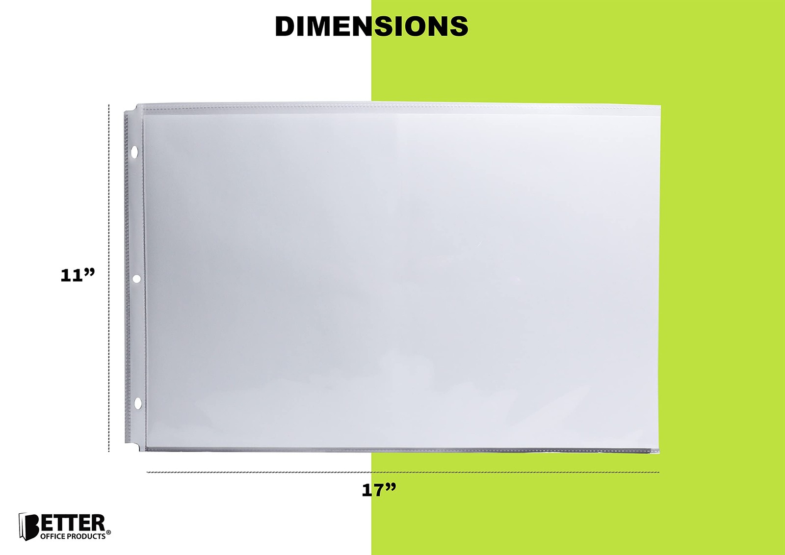 100 Pack 11×17 Inch Heavyweight Diamond Clear Sheet Protectors, Side Loading,…