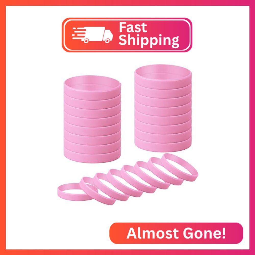 kymqlyw 24 Pcs Plain Silicone Rubber Bracelets Solid Color Rubber Wristbands Spo