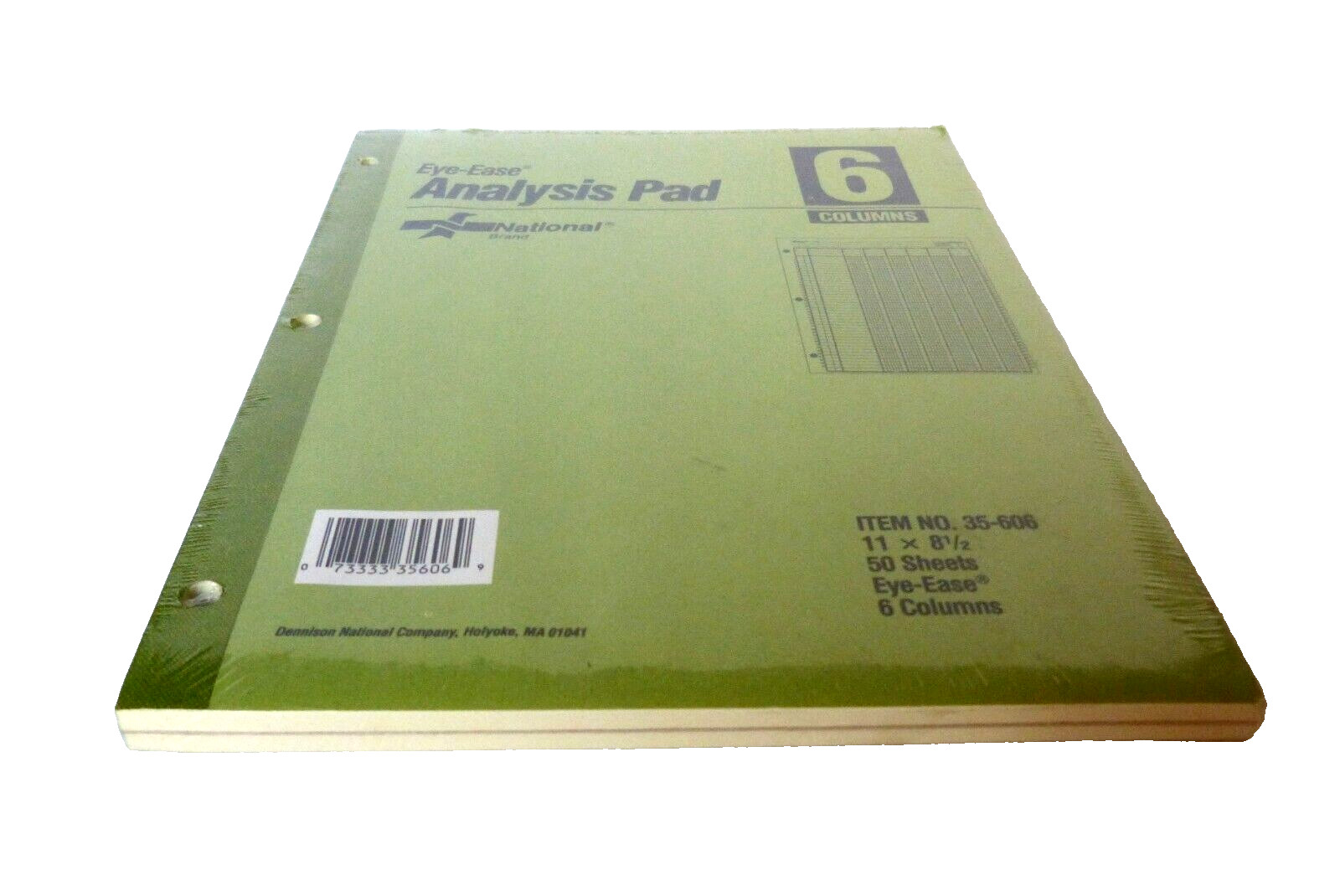 Vintage National Eye-Ease 2-Pack Analysis Pad 6 Columns 11 x 8.5 50 Sheet Sealed