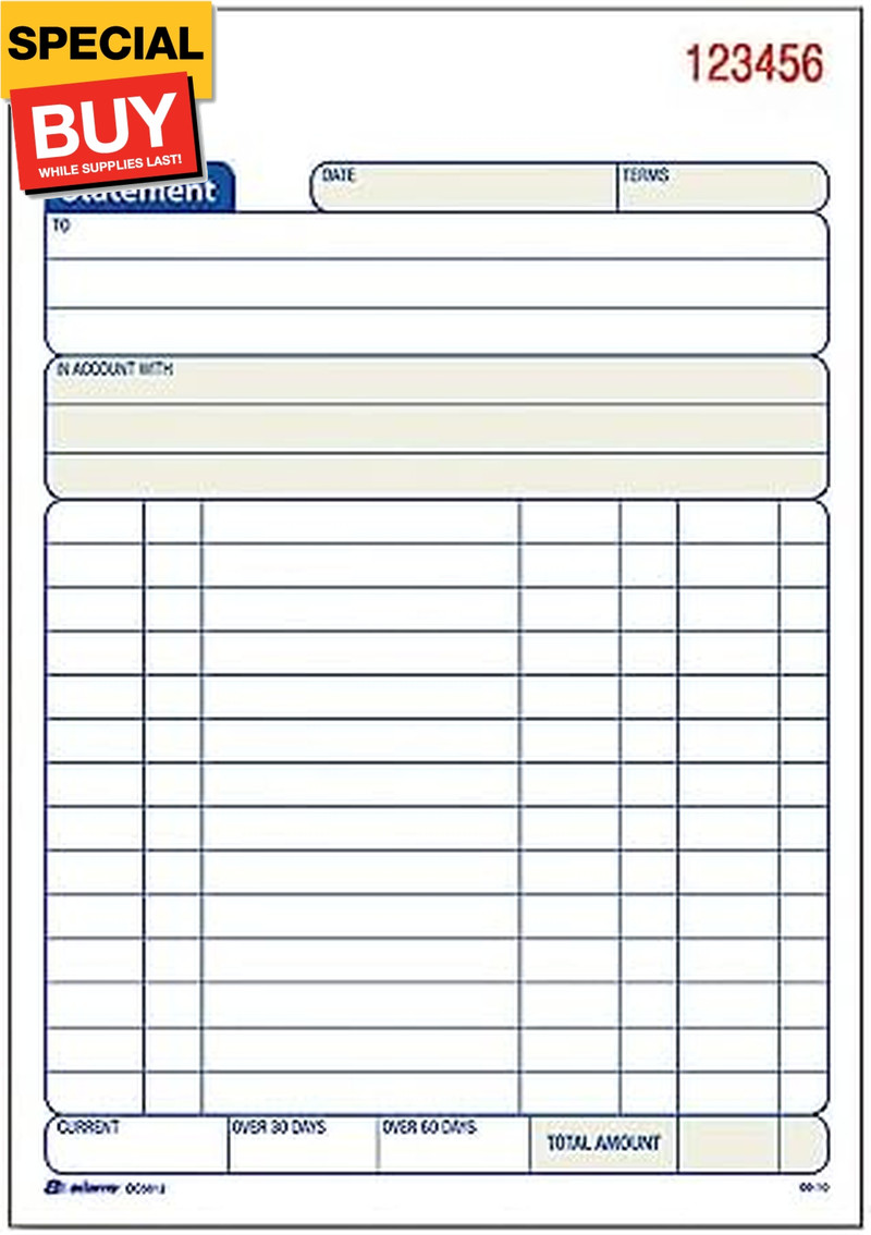 Tops Statement Book, 2-Part Carbonless, White/Canary, 5-9/16 x 8-7/16 Inches, 5