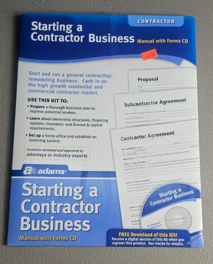 Lot of 3 BRAND NEW Adams Forms-Personnel, Business, Contractor