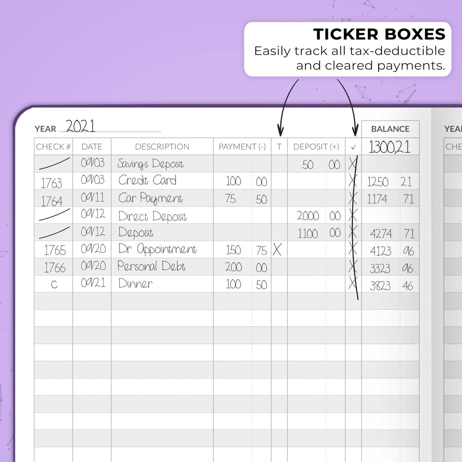 Skyline Check Register – Accounting Ledger Log Book for Income & Expenses – T…