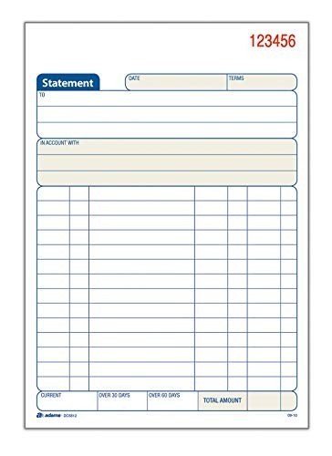 Carbonless Statement Book, 2-Part, White/Canary, 5.5×8.5 Inches, 50 Sets, 3-Pack