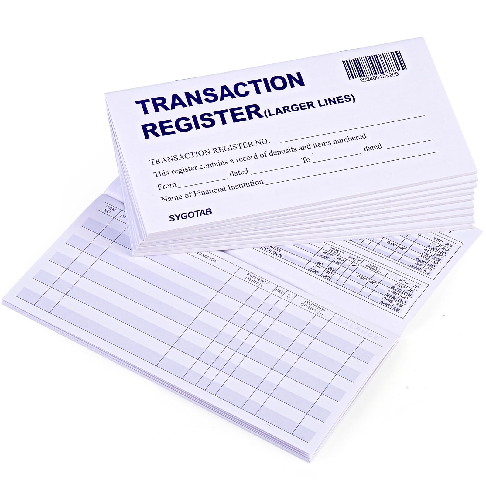 12PCS Check Registers for Personal Checkbook Easy to Read Checkbook Register