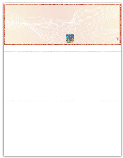 Blank Check Paper, Premium High-Security with Hologram & 22 Security Features