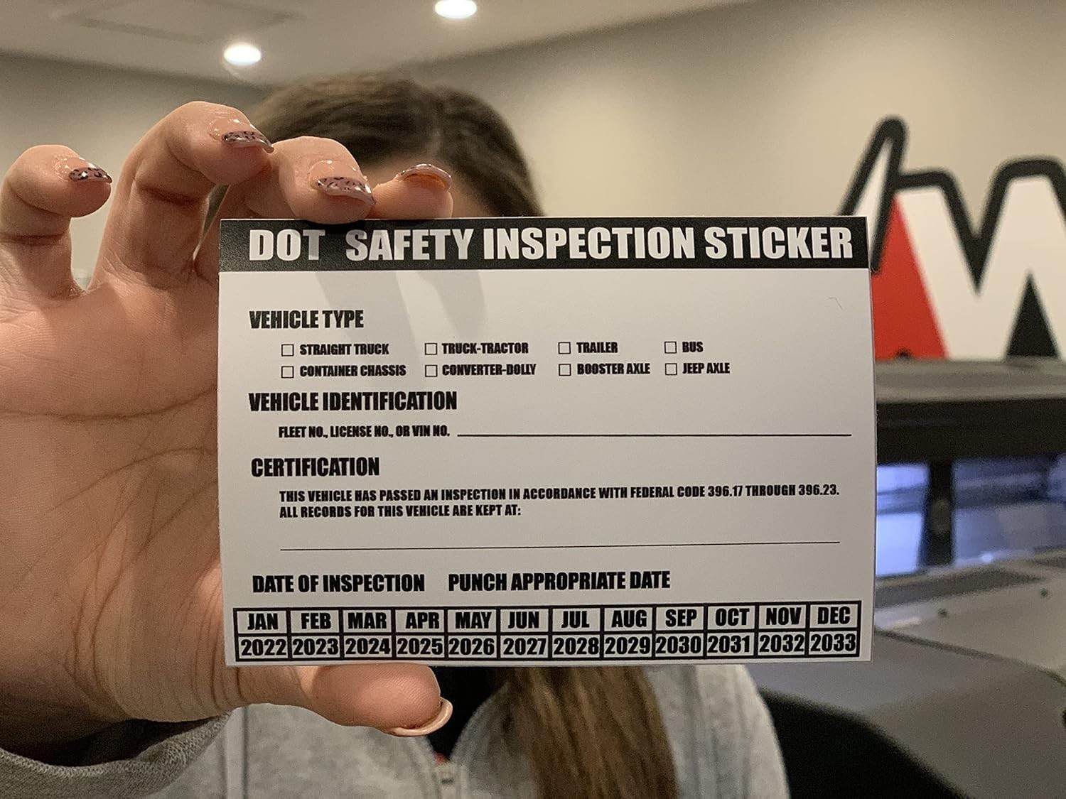 DOT Inspection Stickers 10 Pack