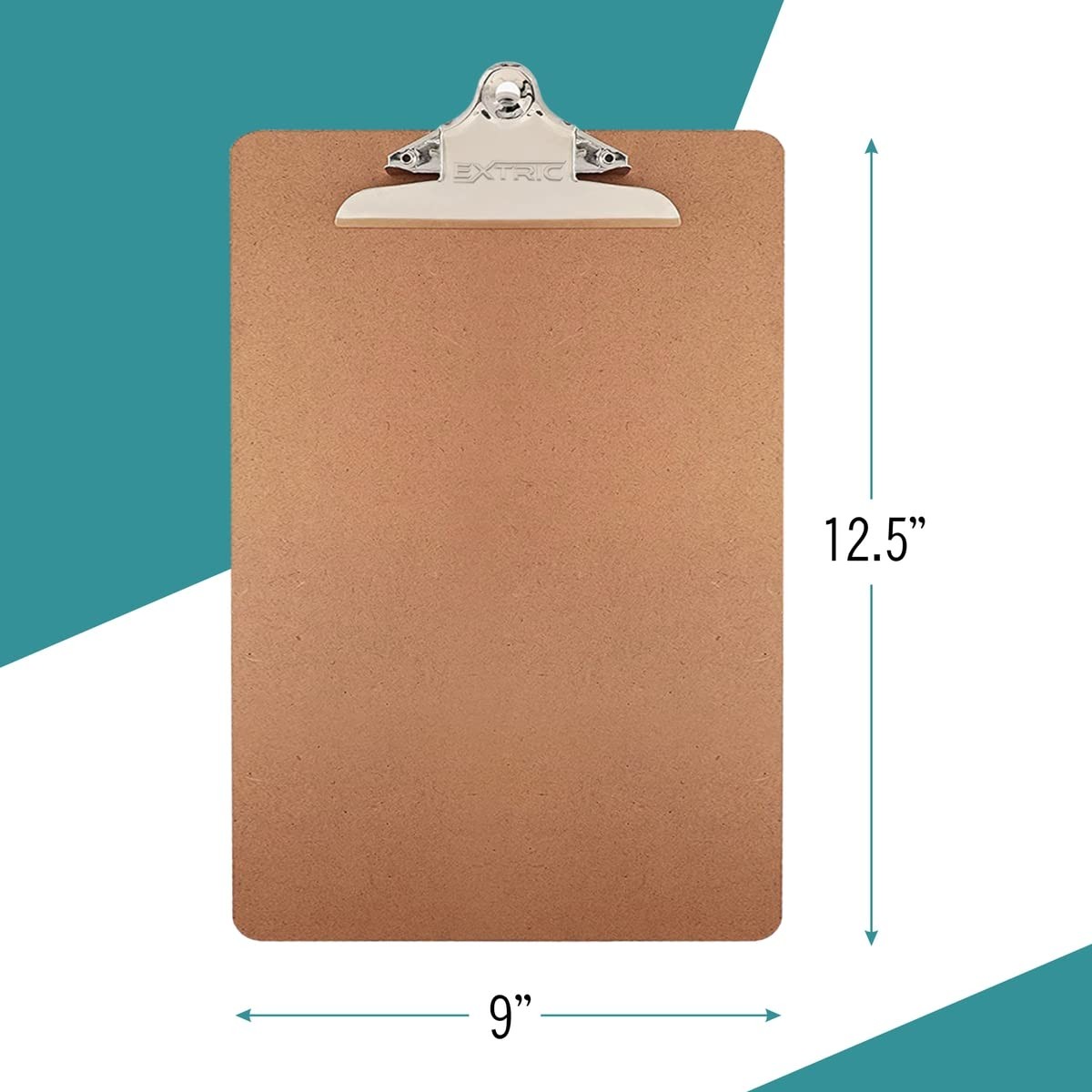 6 Clipboards Standard A4 Letter Size, 9×12.5 inch Wooden Clipboard with Red