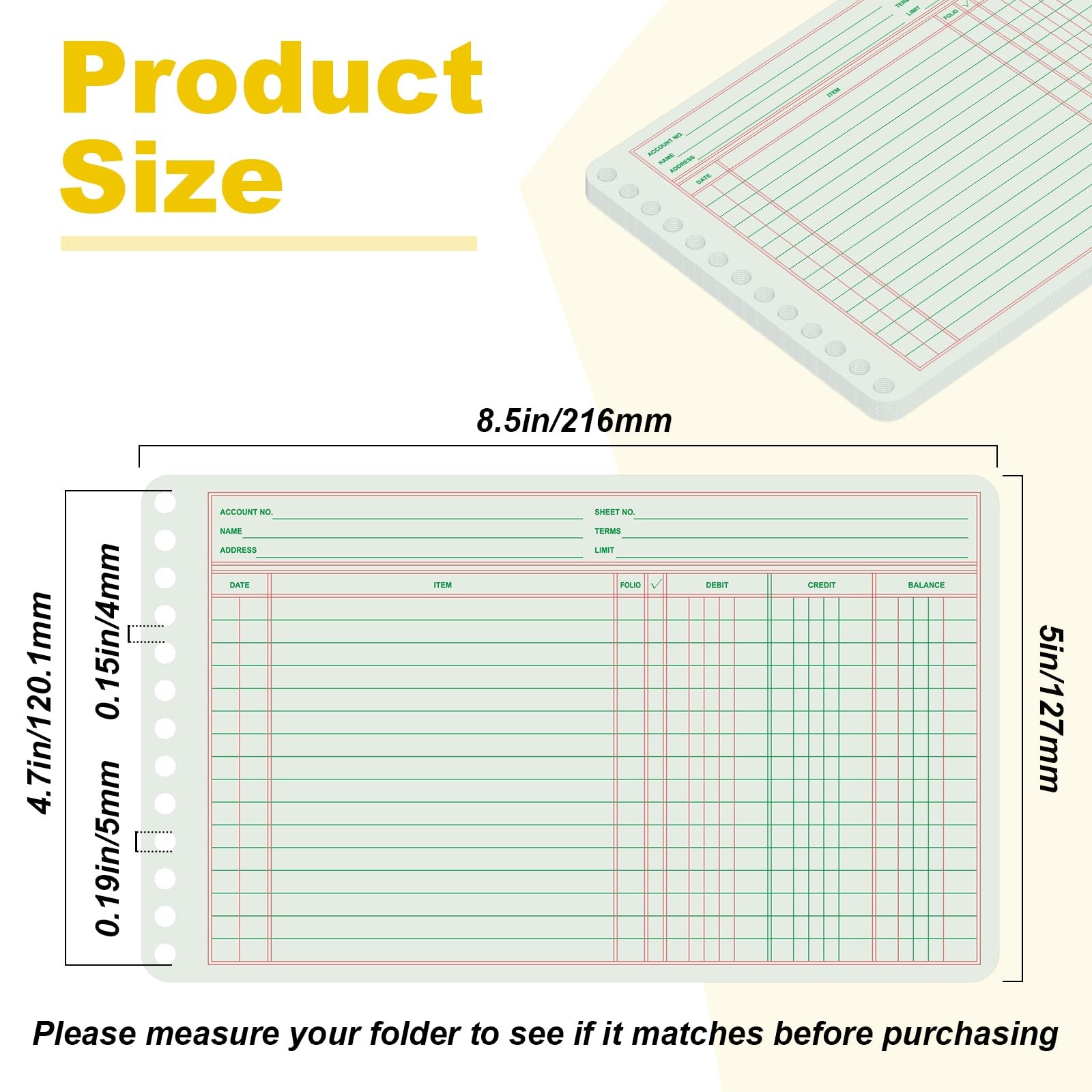 200 Pcs Ledger Sheets 5″ x 8.5″ Extra Sheets Ledger Books for Bookkeeping Col…