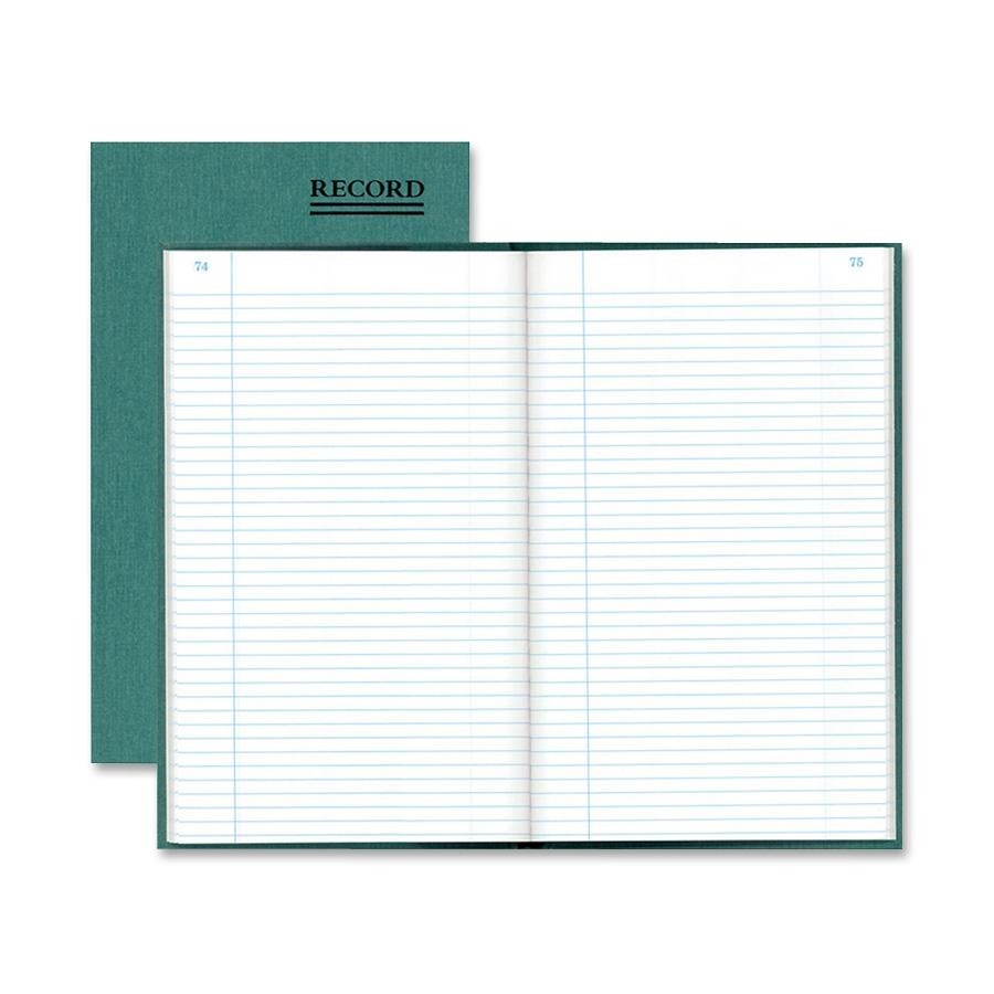 Rediform RED56111 Green Bookcloth Record Book 150 Sheets 12.25″x7.25″
