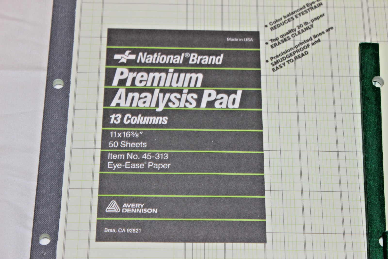Vtg National Brand & Mead Cambridge Analysis Pads Lot 7 NOS Ledger Column Paper