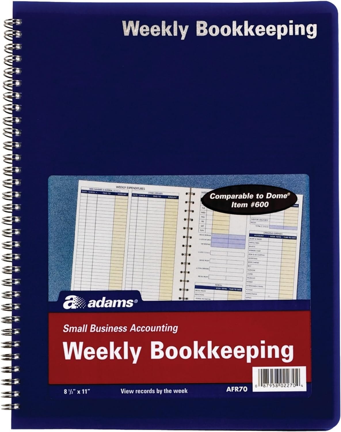 Professional 112-Page Bookkeeping Notebook – Weekly Format for All Businesses