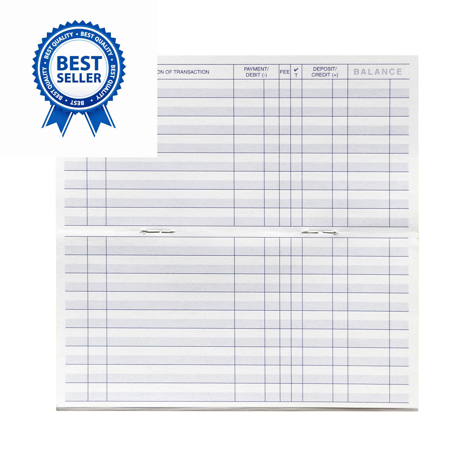 Checkbook Registers for Personal Checkbook, 3 x 6 inches, White and Blue