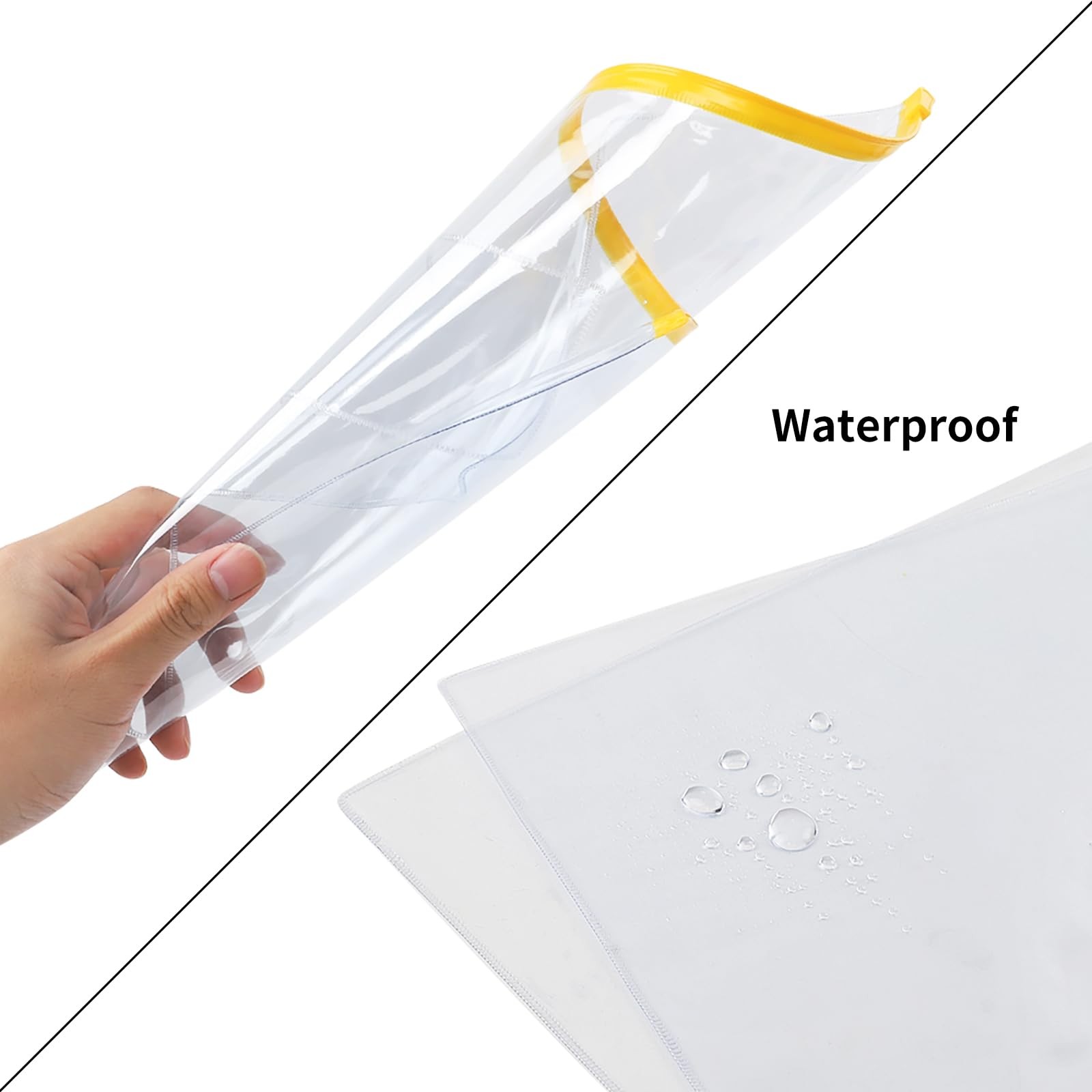 EOOUT 36pcs Plastic Envelopes Poly Zip Envelope Clear Zipper 11 Colors