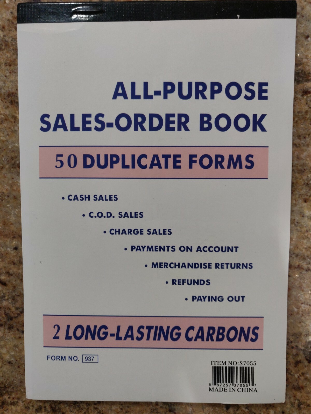 Sales Order Book Receipt Book 50 Duplicate Forms Carbonless, 5.5″x8.5″