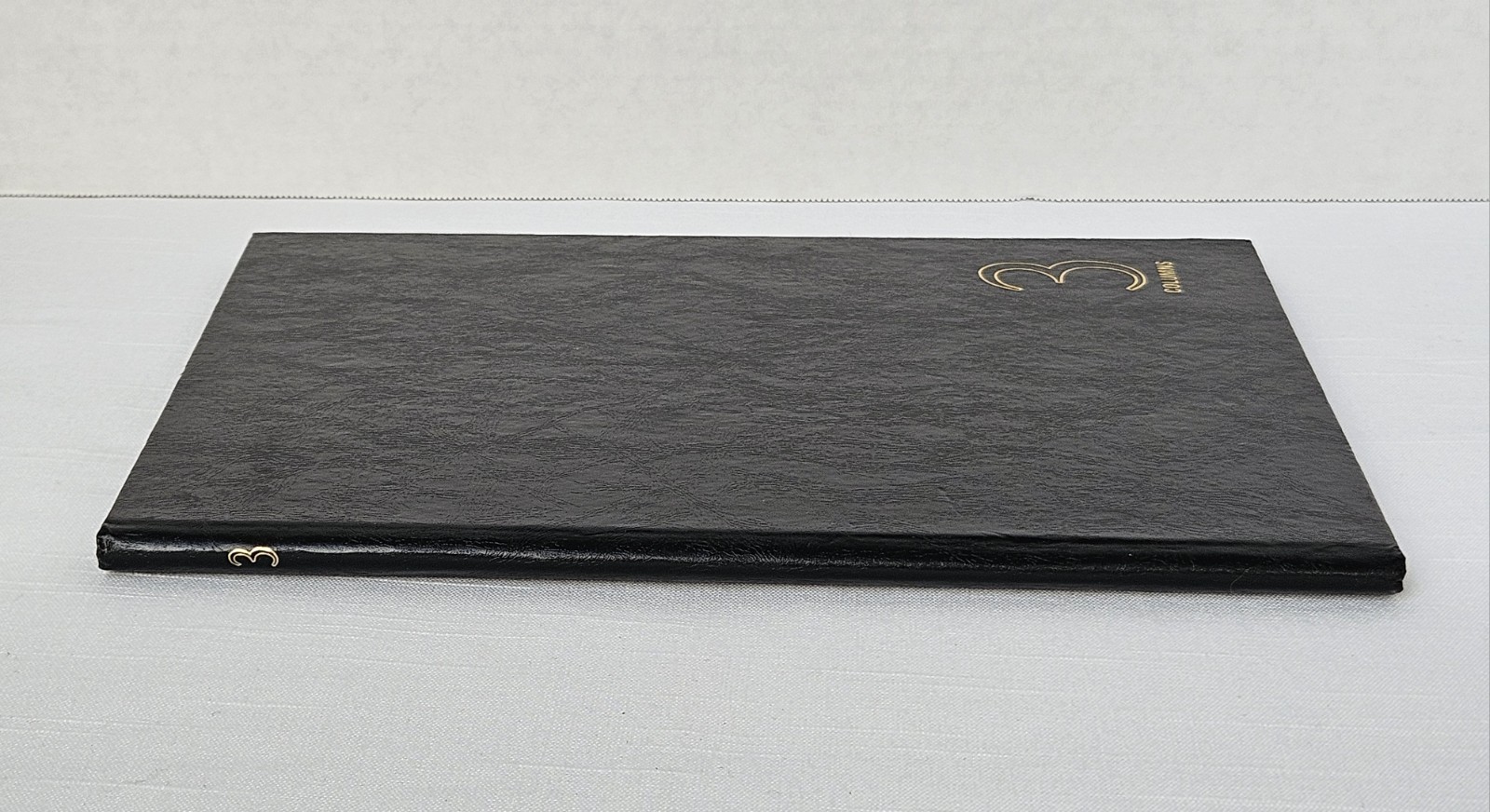 Wilson Jones 3 Column Accounting Ledger Book, 31 Lines, 80 Pages, Hard Cover Blk