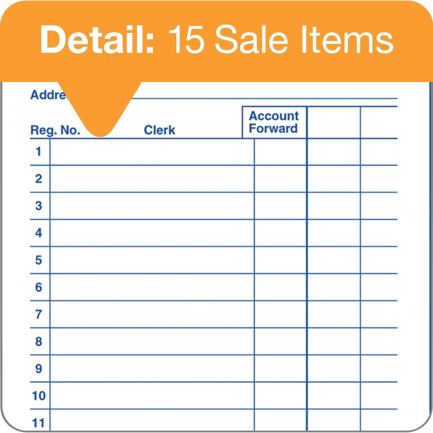 General Purpose Sales Book, 2-Part, Carbonless, White/Canary, 3-11/32 X 5-5/8 In