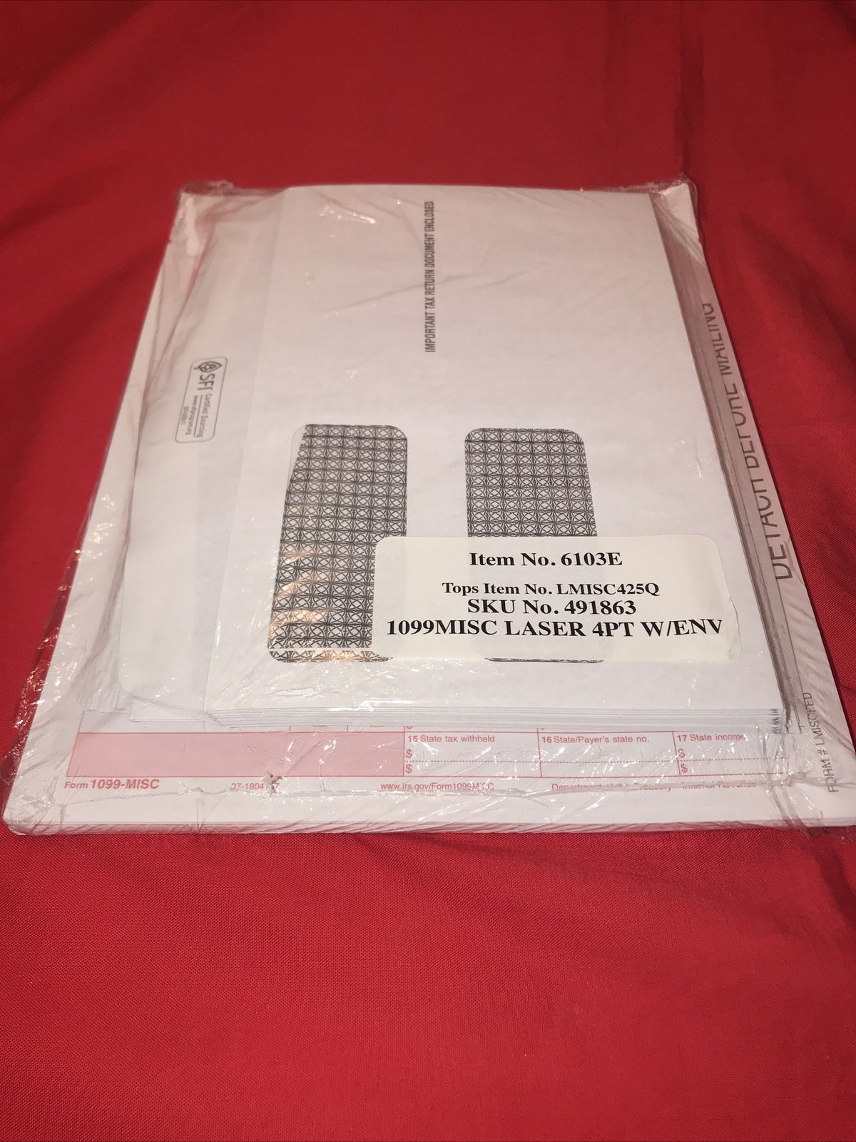 Tops 2020 1099-MISC Tax Kit and 1096, Laser Tax for 50 Recipients (Vendors)
