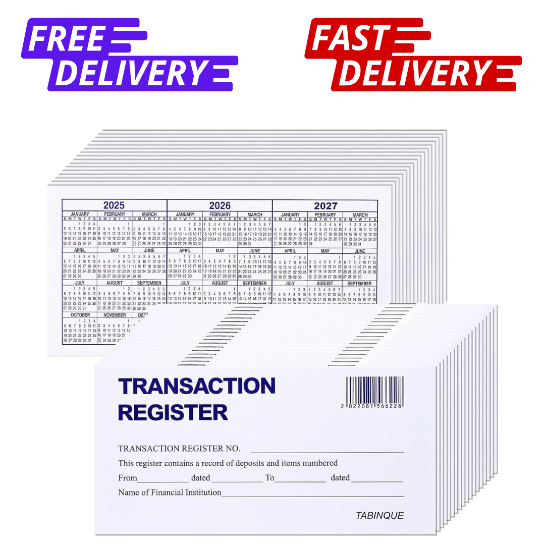 24 PCS Check Registers for Personal Checkbook, Easy to Read Checkbook Register