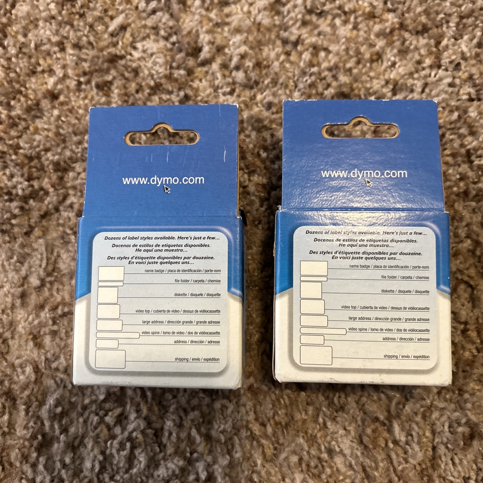 2 DYMO LabelWriter Multipurpose Labels 1/2 x 1 White 1000 Labels/Roll 30333