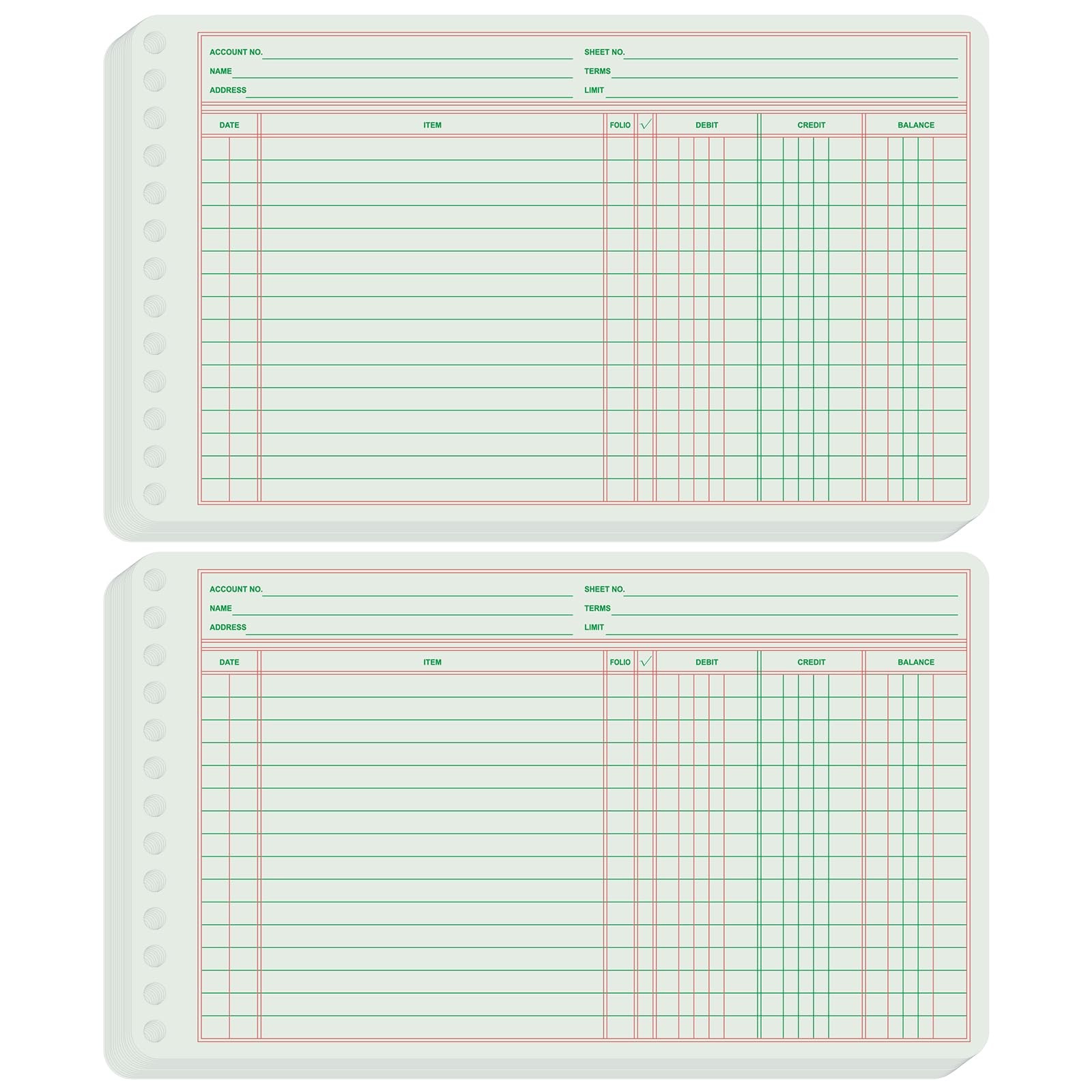 200 Pcs Ledger Sheets 5″ x 8.5″ Extra Sheets Ledger Books for Bookkeeping Col…