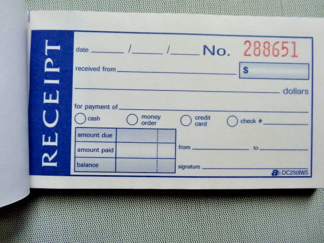 Lot of 3 – Cash Receipt Books 2 Part Form – 50 Carbonless Sets