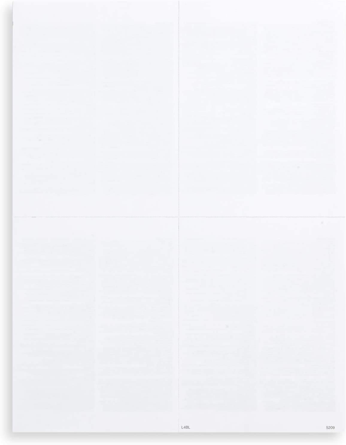 Blank W2 4 Up Tax Forms 2025, Set for 50 Employees, Instructions in Back 50