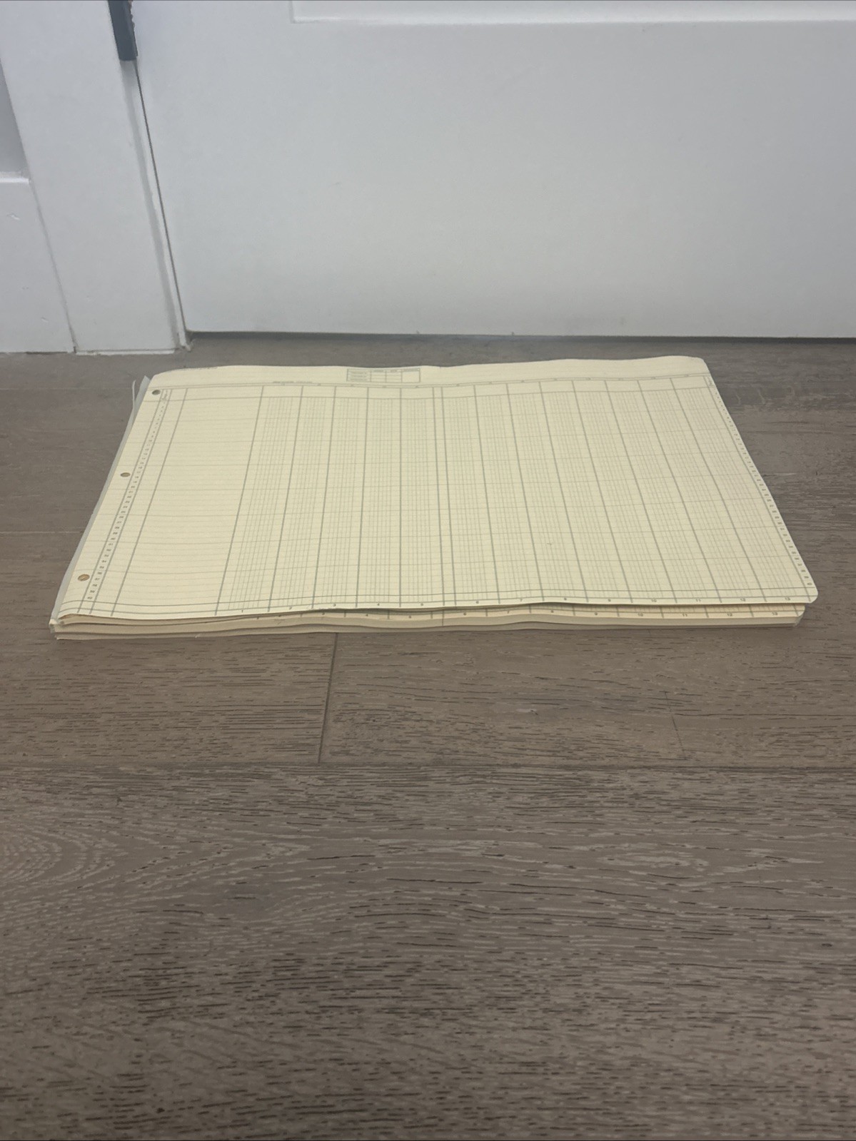 Wilmer Service Line P-574-B columnar pads – 13 column Green Cross Ruled – 3 Pads