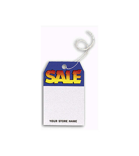 198 Tags Sale Blue Yellow Small 2 x 3 1/8″ QTY 250