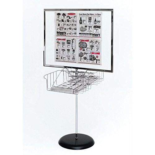 Literature Basket for Newspaper/Ad Stand Chrome -28″L x 12″W x 8″H