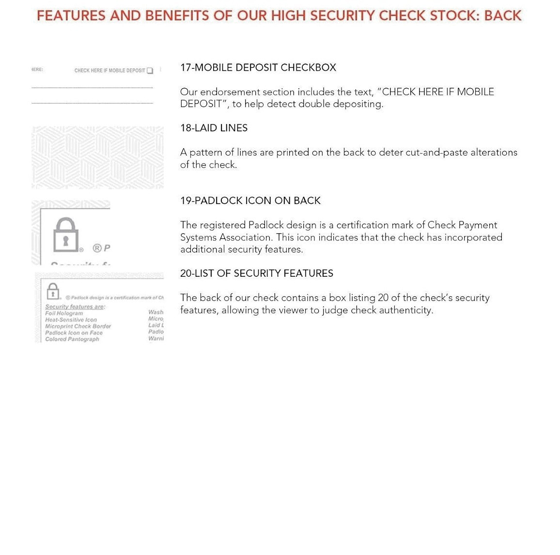 Blank Check Paper, Premium High-Security with Hologram & 22 Security Features