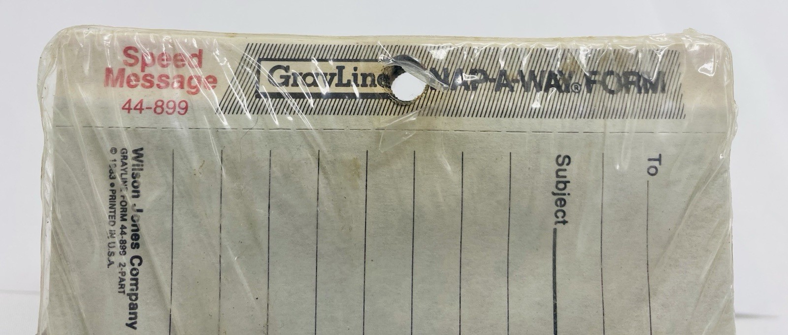 ~NOS~ 1980’s WILSON JONES GRAY LINE SPEED MESSAGES 2 PART 50 SNAP-A-WAY FORM