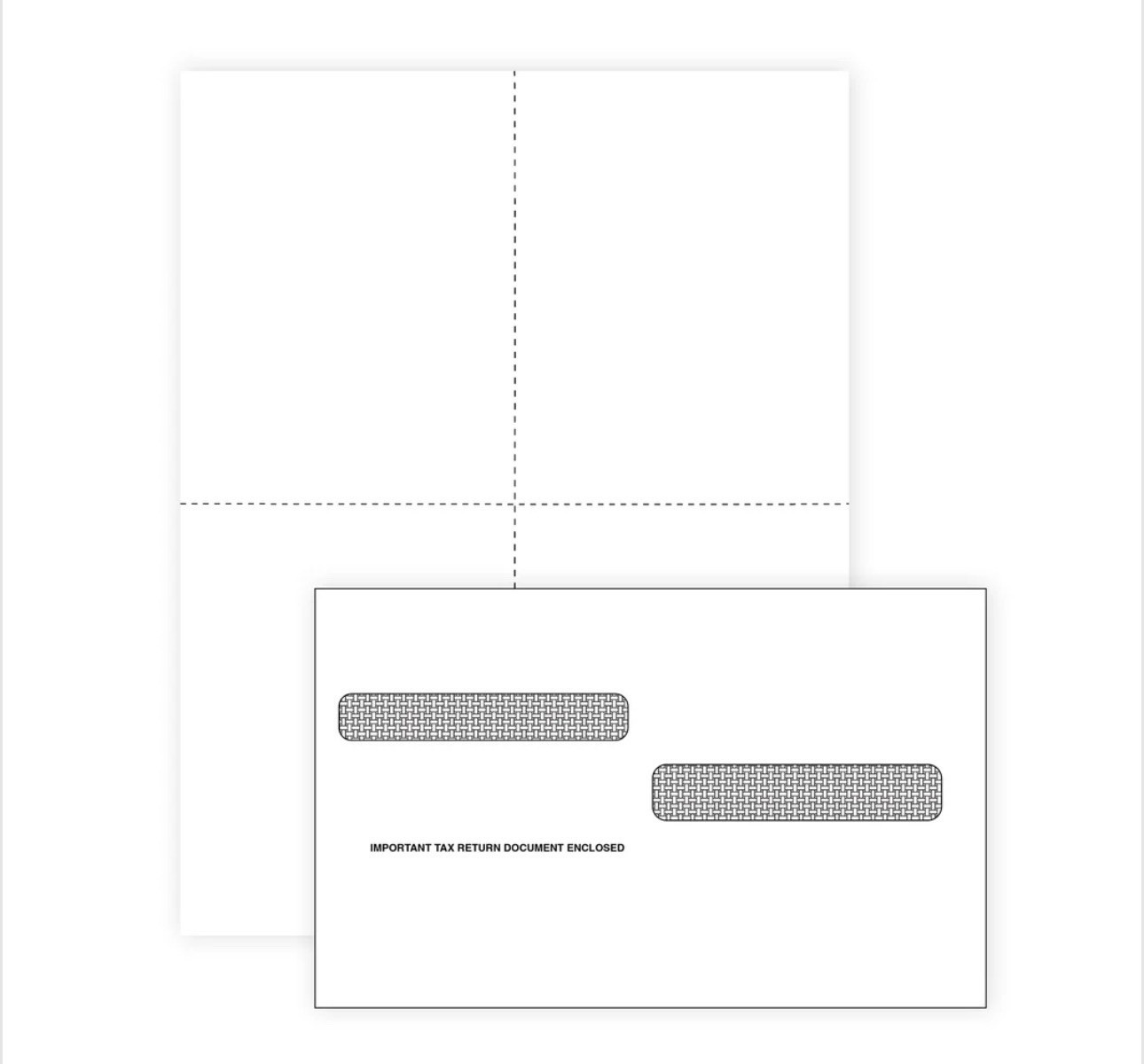Blue Summit Supplies Blank W-2 4-Up Tax Forms 50 Pack w/ Envelopes New