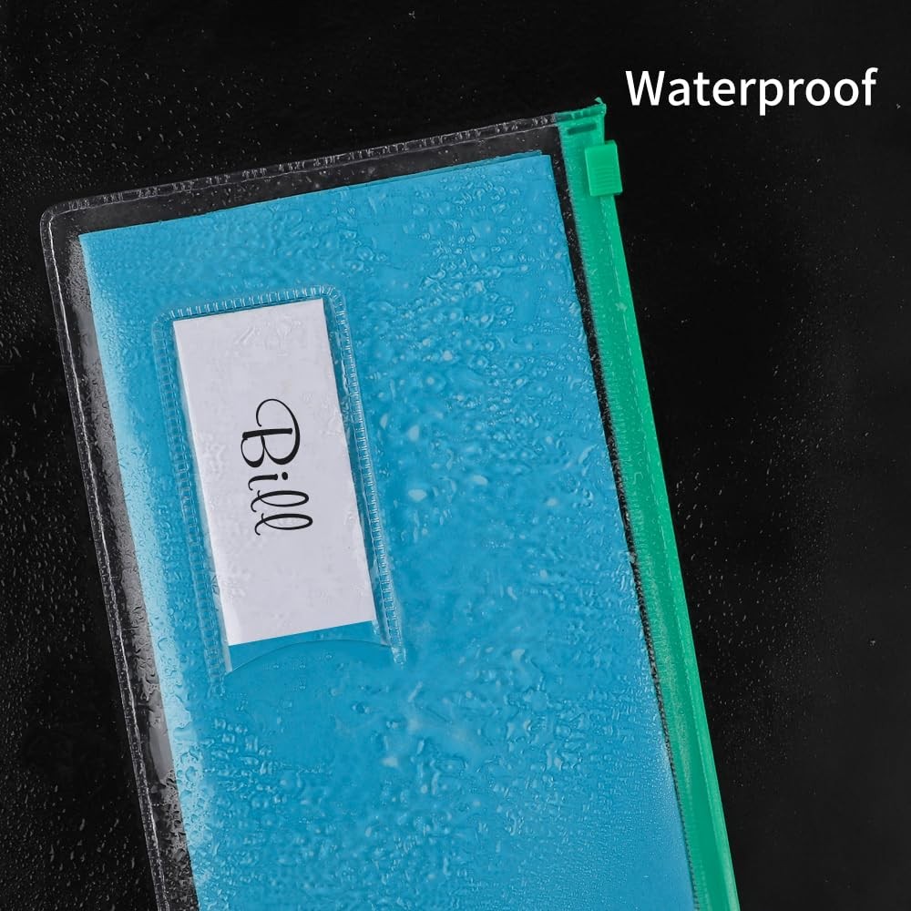 EOOUT 24pcs Poly Zip Envelope, Plastic One Size, Multicolor