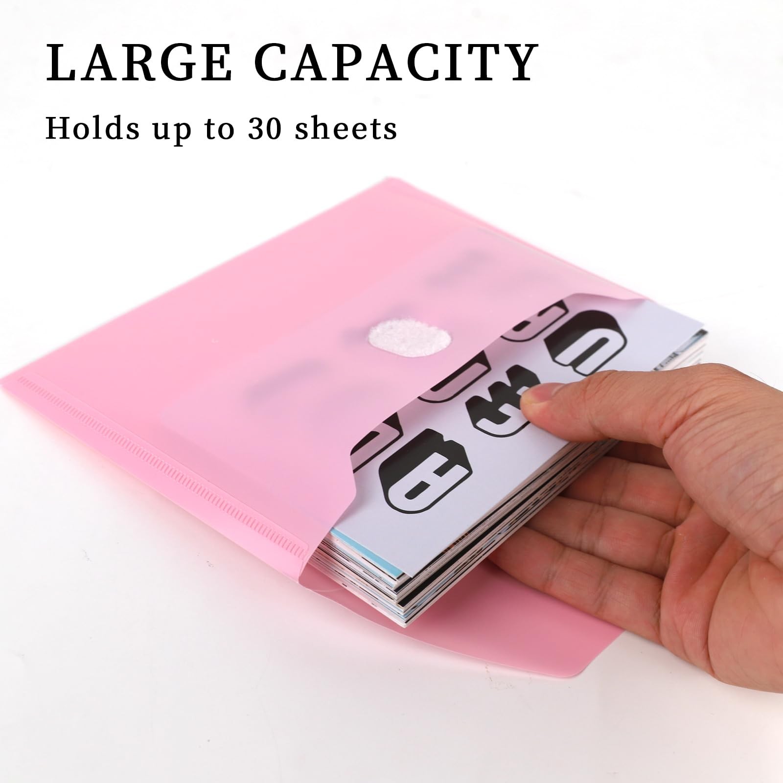 MultiBey 10-Pack Aesthetic Plastic Envelopes with Magic A5, Multi-colored