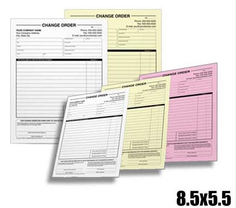 Business Forms w/ Customer Supplied Black White Artwork /5.5 x 8.5 / 2 or 3 Part