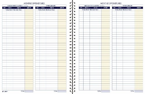 Adams Monthly Bookkeeping Record – Spiral Bound – White – 1each (AFR71)