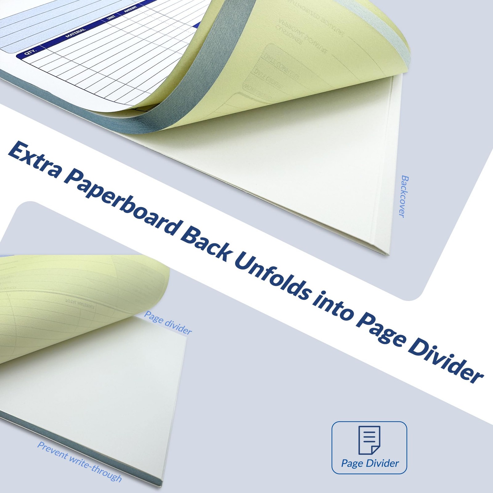 Harfesto Job Work Order Forms, Large Size Contractor Invoice Book 8-1/2″ x 11…