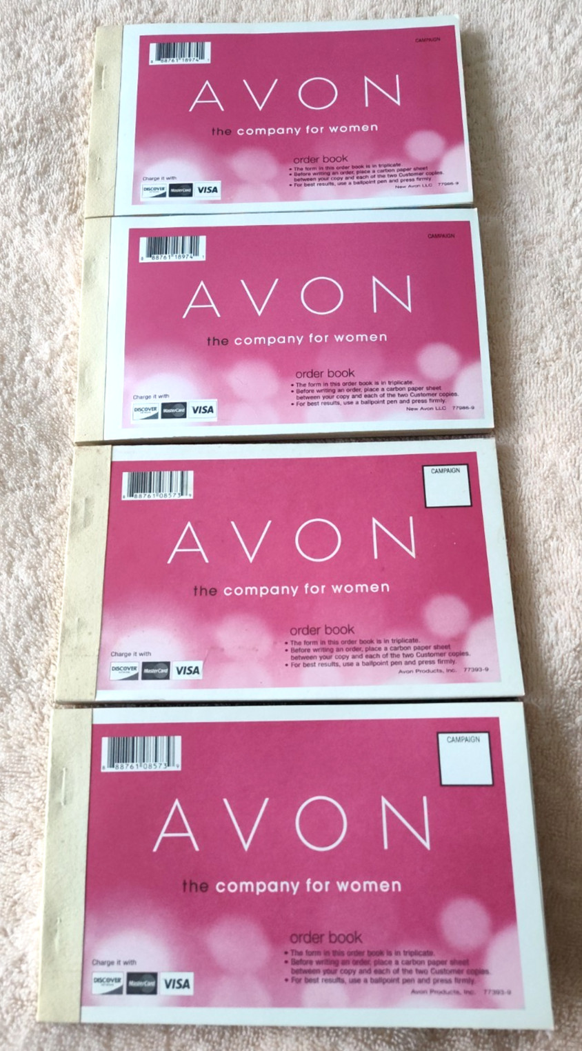 TheGudStuff: NEW AVON Order Receipt Books, Lots of 4, (3) Carbons, Discontinued