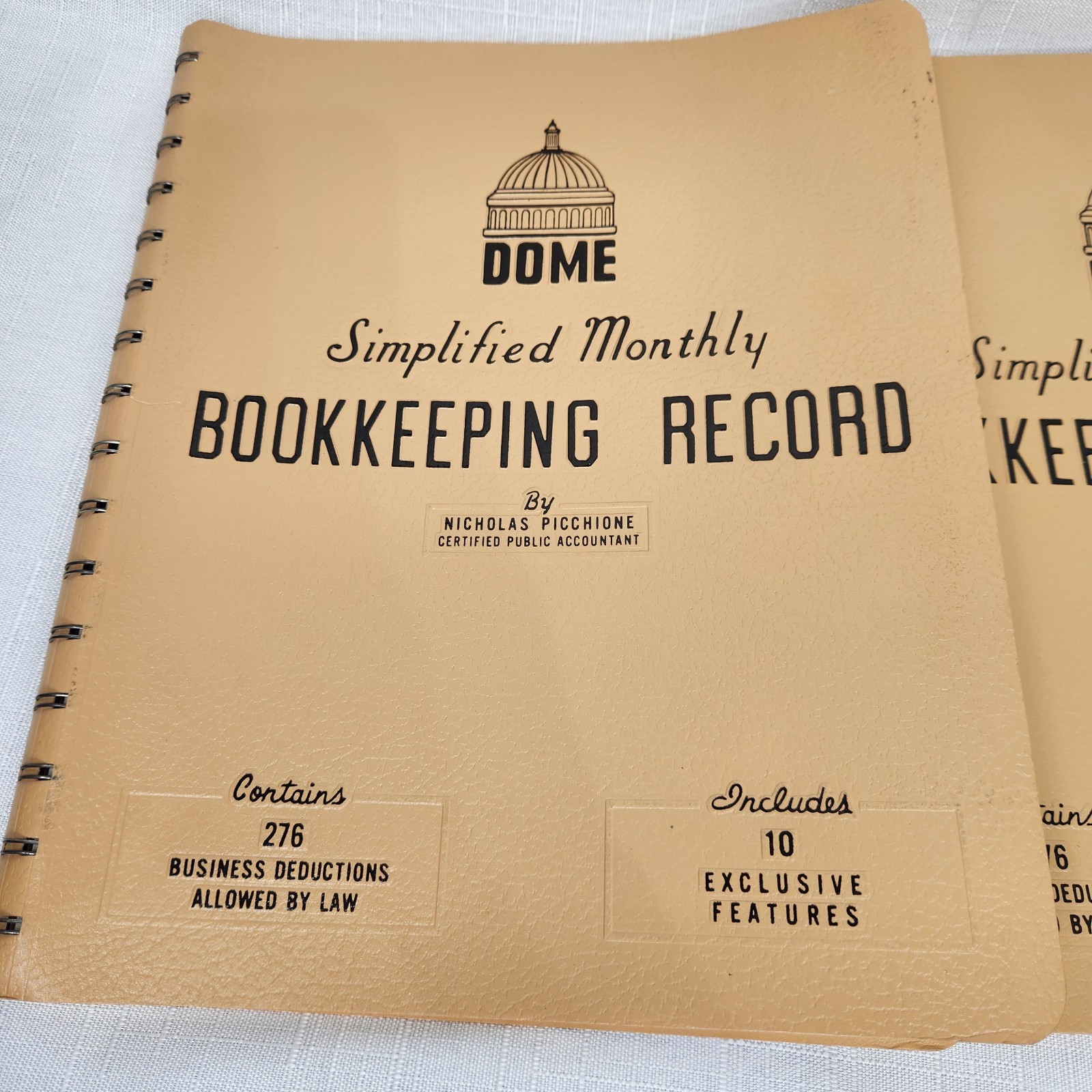 Dome Simplified Monthly Bookkeeping Record Accounting 8.75″ X 11.25″ Lot of 2