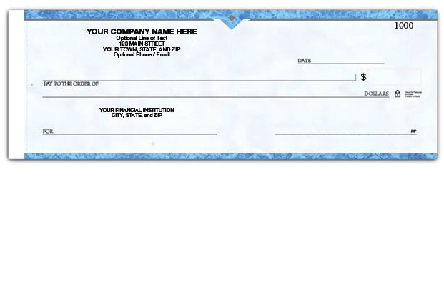 The Traveler Business Size Portable Checks / Deluxe #: 59000N/ 8 5/8″ x 3″