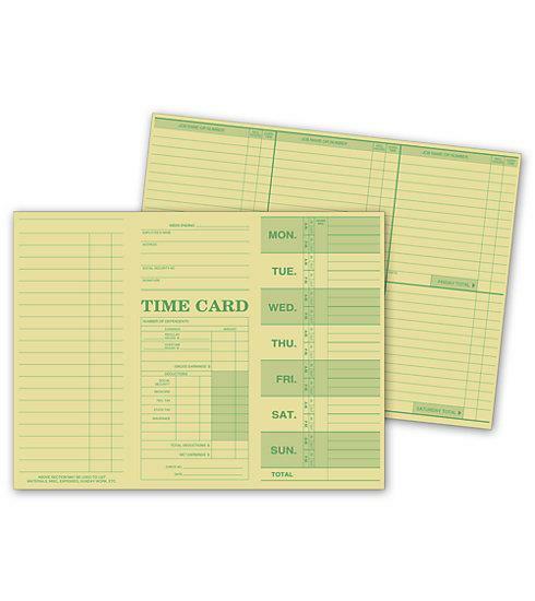 500 Weekly Time Card / Nebs Deluxe # 225
